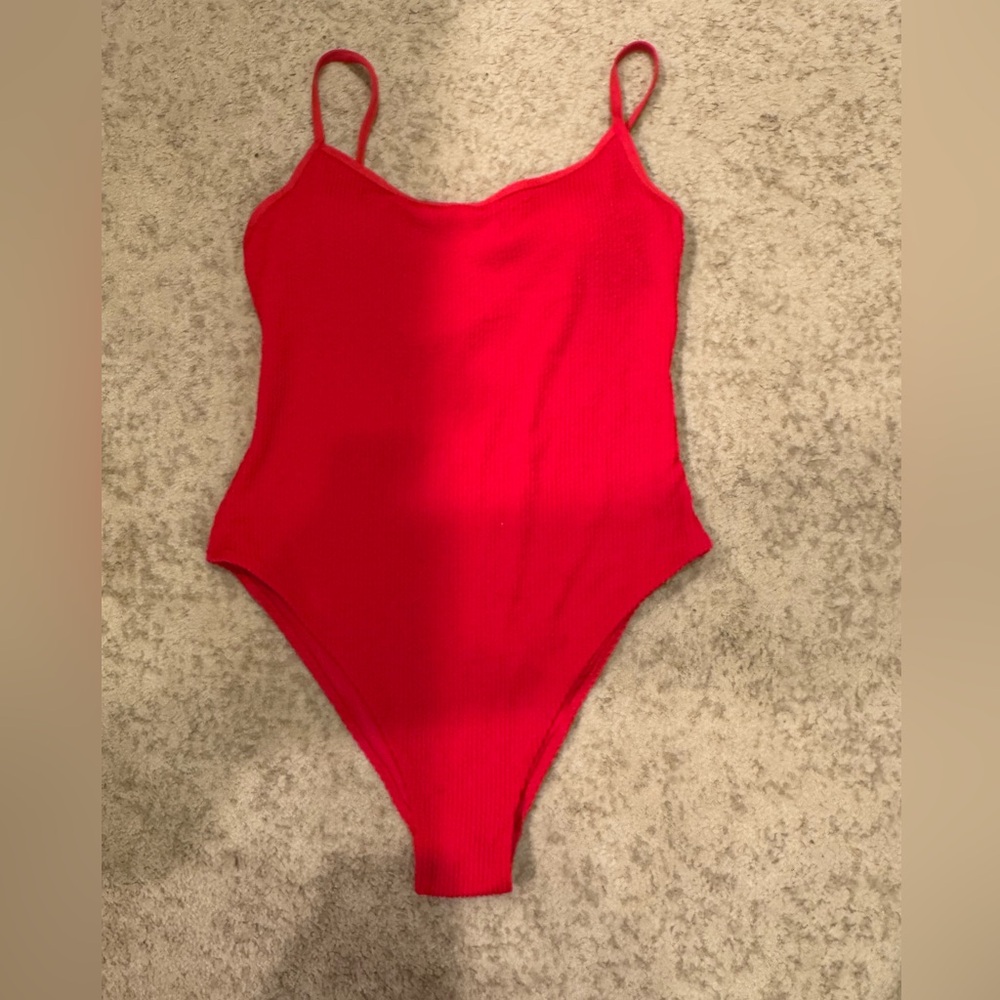 Vibrant Red Ladies One Piece Swimsuit-NWT